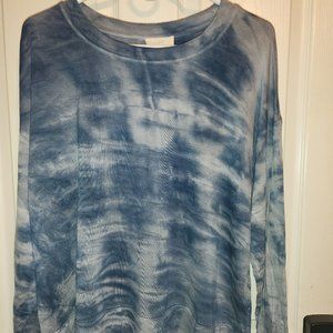 Cupio Blue tie die long sleeved shirt